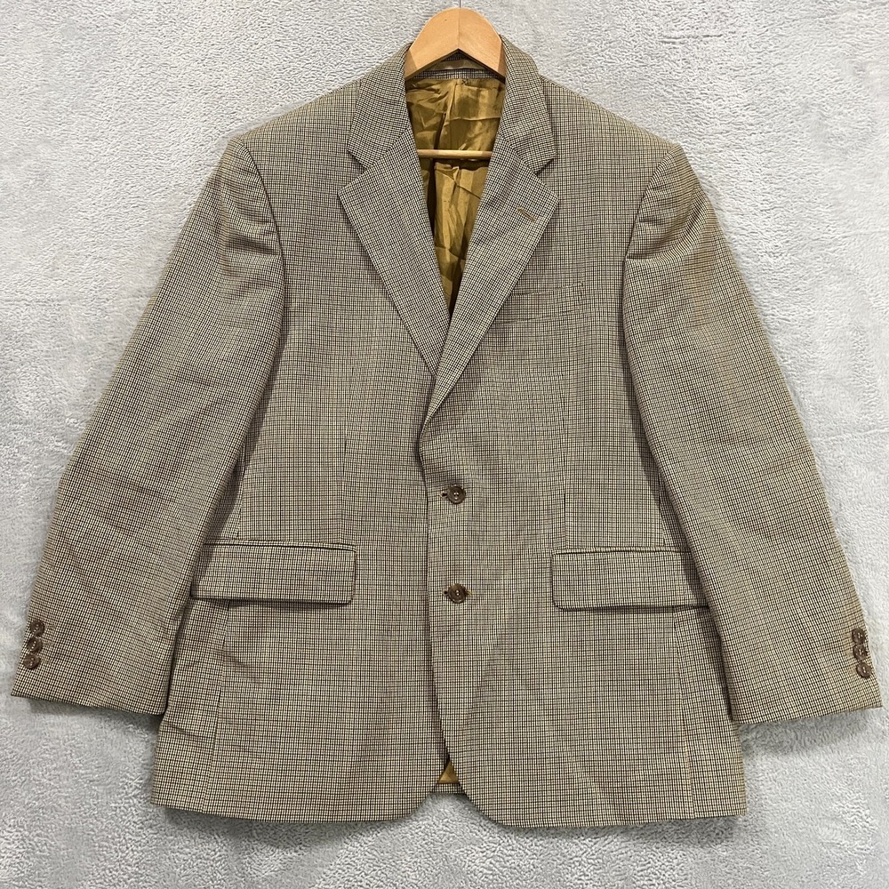 Alexandre London Savile Row Blazer 42S Houndstooth 100% Wool Preppy